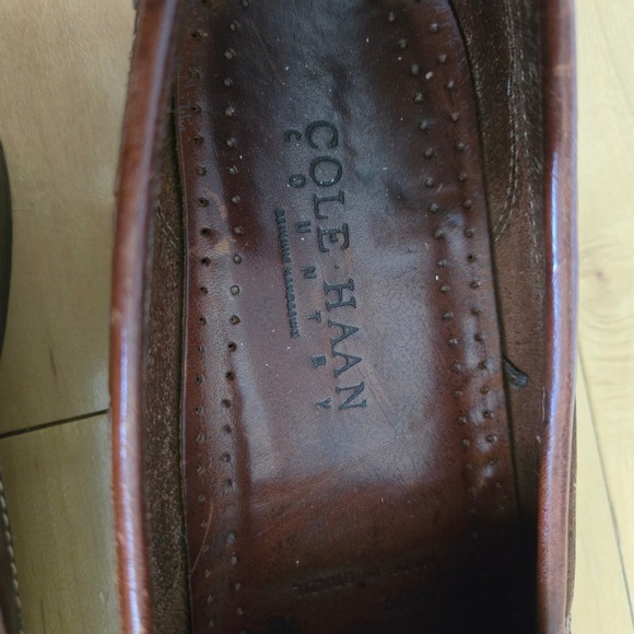 VTG Cole Haan Country Mens Brown Leather Tassel Loafers Handsewn Moc Toe Shoes main image 6